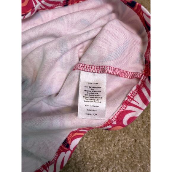 Talbots Womens Size XS Pink White Sleeveless Printed Shift Dress Cotton D213 - Picture 7 of 10